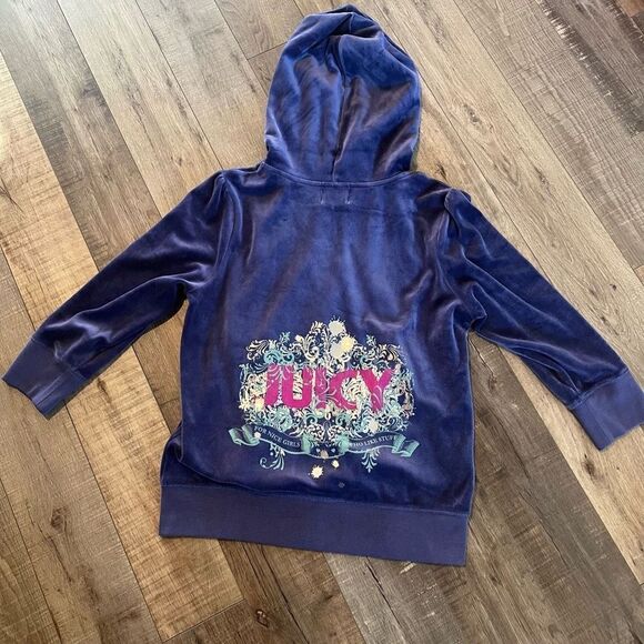 Y2K Juicy Couture Periwinkle Zip-Up Sweater Size Large - Picture 2 of 8